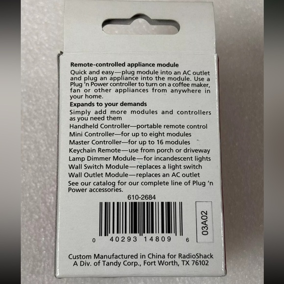 Radio Shack Plug’n Power Heavy-Duty Appliance Module, 500 Watts, Works On X10. - Picture 6 of 6